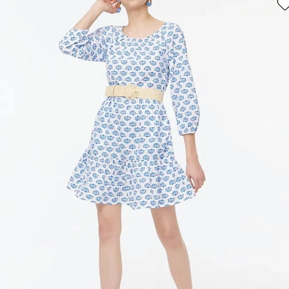 J.Crew Scoopneck mini dress babydoll preppy Ladies who lunch
